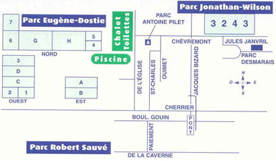 Carte des terrains de l'Île Bizard